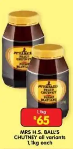 Shoprite MRS H.S. BALL'S CHUTNEY offer
