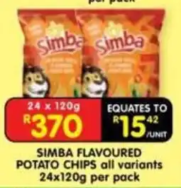 Shoprite Simba Flavoured Potato Chips offer
