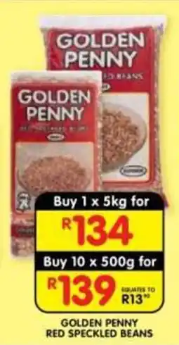 Shoprite GOLDEN PENNY RED SPECKLED BEANS offer