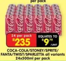 Shoprite Coca-Cola/STONEY/Sprite/Fanta/Twist/Sparletta offer