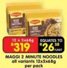 Shoprite MAGGI 2 MINUTE NOODLES offer