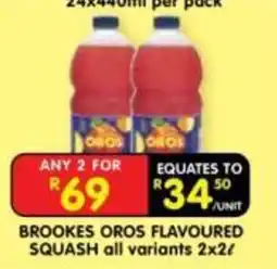 Shoprite Brookes Oros Flavoured Squash offer