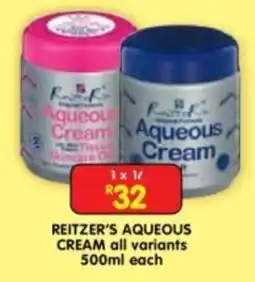 Shoprite REITZER'S AQUEOUS CREAM offer