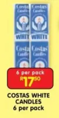 Shoprite Costas White Candles offer