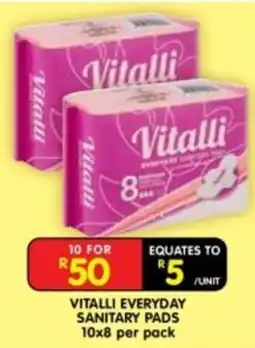Shoprite Vitalli Everyday Sanitary Pads offer