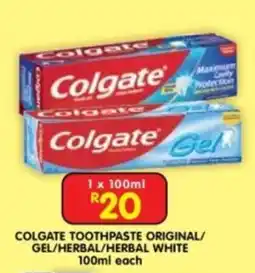 Shoprite Colgate Toothpaste Original/Gel/Herbal/Herbal White offer