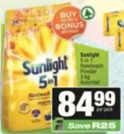 SuperSpar Sunlight 5 in 1 Handwash Powder Assorted offer