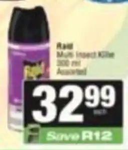 SuperSpar Raid Multi Insect Killer Assorted offer