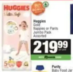 KwikSpar Huggies Gold Nappies or Pants Assorted offer