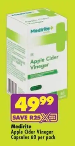 MediRite Medirite Apple Cider Vinegar Capsules offer