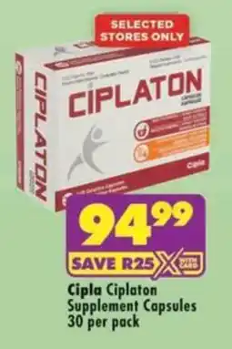 MediRite Cipla Ciplaton Supplement Capsules offer