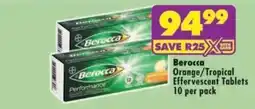 MediRite Berocca Orange/Tropical Effervescent Tablets offer