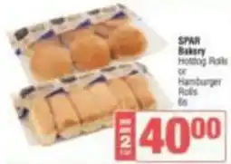 KwikSpar SPAR Bakery Hotdog Rolls or Hamburger Rolls offer