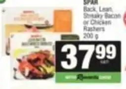 KwikSpar SPAR Back, Lean, Stracky Bacon or Chicken Rashers offer