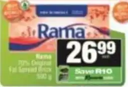 KwikSpar Rama 70% Original Fat Spread (thick) offer