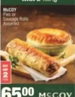 KwikSpar McCoy Pies or Sausage Rolls Assorted offer