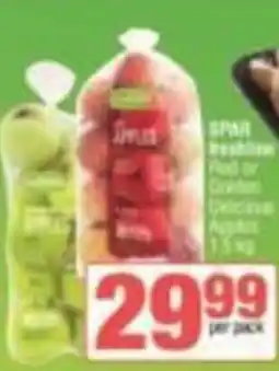 KwikSpar SPAR Freshline Red or Golden Delicious Apples offer