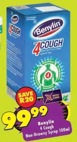 MediRite Benylin 4 Cough Non-Drowsy Syrup offer