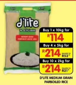 Shoprite D'Lite Medium Grain Parboiled Rice offer