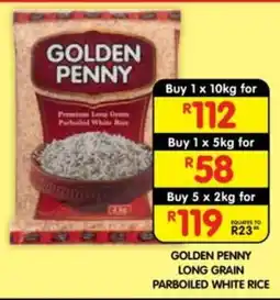 Shoprite GOLDEN PENNY LONG GRAIN PARBOILED WHITE RICE offer