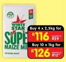 Shoprite White Star Super Maize Meal offer