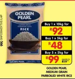 Shoprite GOLDEN PEARL MEDIUM GRAIN PARBOILED WHITE RICE offer