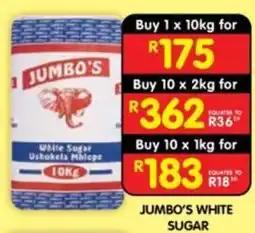 Shoprite JUMBO'S WHITE SUGAR offer