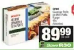 SuperSpar SPAR Sausage Rolls or Mini Puffs Assorted offer