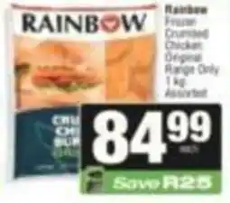 SuperSpar Rainbow Frozen Crumbed Chicken Original Assorted offer