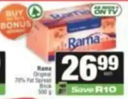 SuperSpar Rama Original 70% Fat Spread Block offer