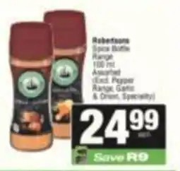 SuperSpar Robertsons Spice Bottle Range Assorted offer