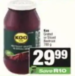 SuperSpar KOO Grated or Sliced Beetroot offer
