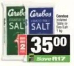 SuperSpar Carebos Iodated Table or Sea Salt offer