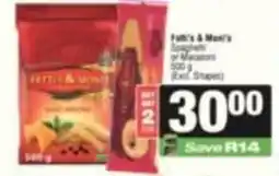 SuperSpar Fatti & Mami's Spaghetti or Macaroni offer