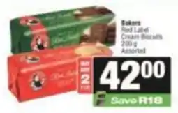 SuperSpar Bakers Red Label Cream Biscuits Assorted offer