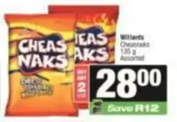 SuperSpar Willards Cheesnaks Assorted offer