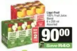 SuperSpar Liqui-Fruit 100% Fruit Juice Blend Assorted offer