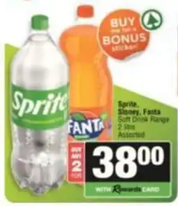 SuperSpar Sprite, Stoney, Fanta Soft Drink Range Assorted offer