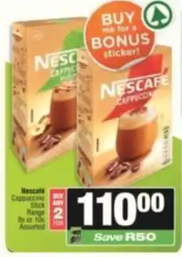 SuperSpar Nescafe Cappuccino Stick Range Assorted offer