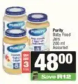SuperSpar Purity Baby Food Jars Assorted offer