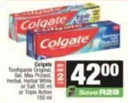 SuperSpar Colgate Toothpaste offer