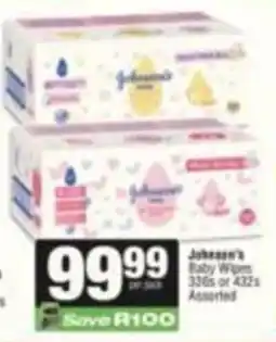 SuperSpar Johnson's Baby Wipes Assorted offer