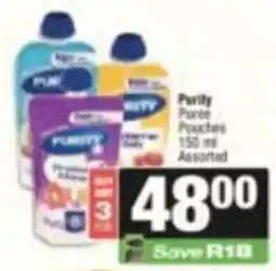 SuperSpar Purity Puree Pouches Assorted offer