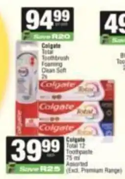 SuperSpar Colgate Total 12 Toothpaste Assorted offer