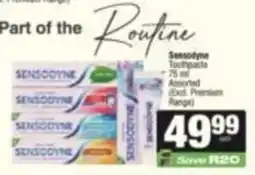 SuperSpar Sensodyne Toothpaste Assorted offer