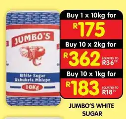 Shoprite JUMBO'S WHITE SUGAR offer