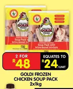 Shoprite GOLDI FROZEN CHICKEN SOUP PACK 2x1kg offer