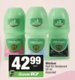 SuperSpar Mitchum Roll On Deodorant Assorted offer