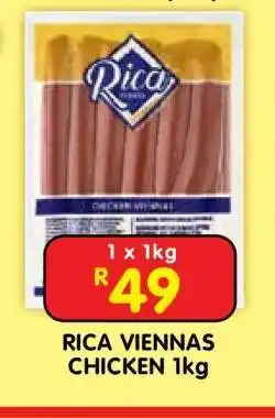 Shoprite RICA VIENNAS CHICKEN 1kg offer