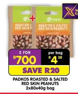 Shoprite PADKOS ROASTED & SALTED RED SKIN PEANUTS offer